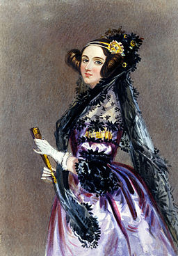 Portrait of Ada Lovelace wearing a victorian dress