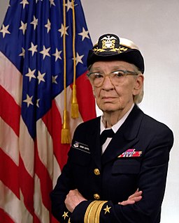 Portrait of Grace Hopper in uniform, at an older age